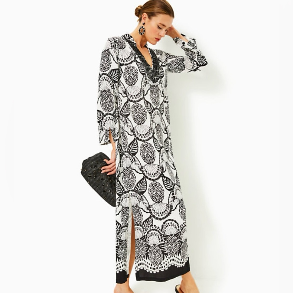 Lilly Pulitzer Irella Maxi Caftan dress Sz 14 NWT